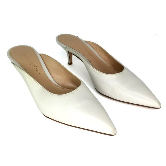 Gianvito Rossi Leather Reeve Kitten Mule 2018 Sz 4 - Picture 4 of 12